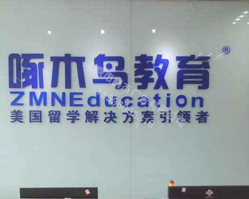 南内环出国留学背景墙水晶字